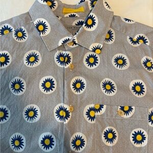 Ted Baker Gray and Blue Floral Men's Shirt